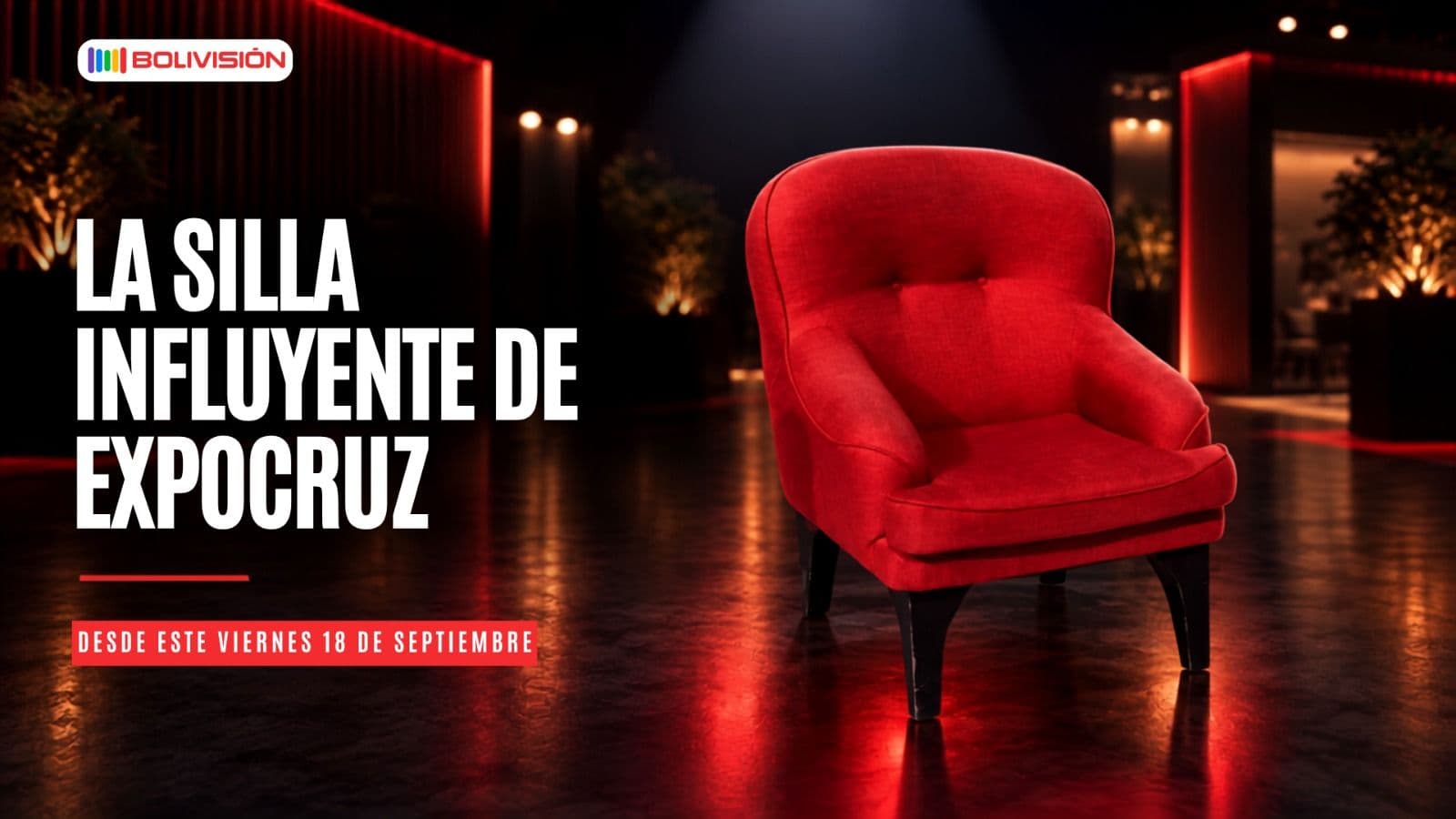 Fotografía de Red Bolivisión llega a EXPOCRUZ con la silla de las entrevistas más influyentes de Bolivia