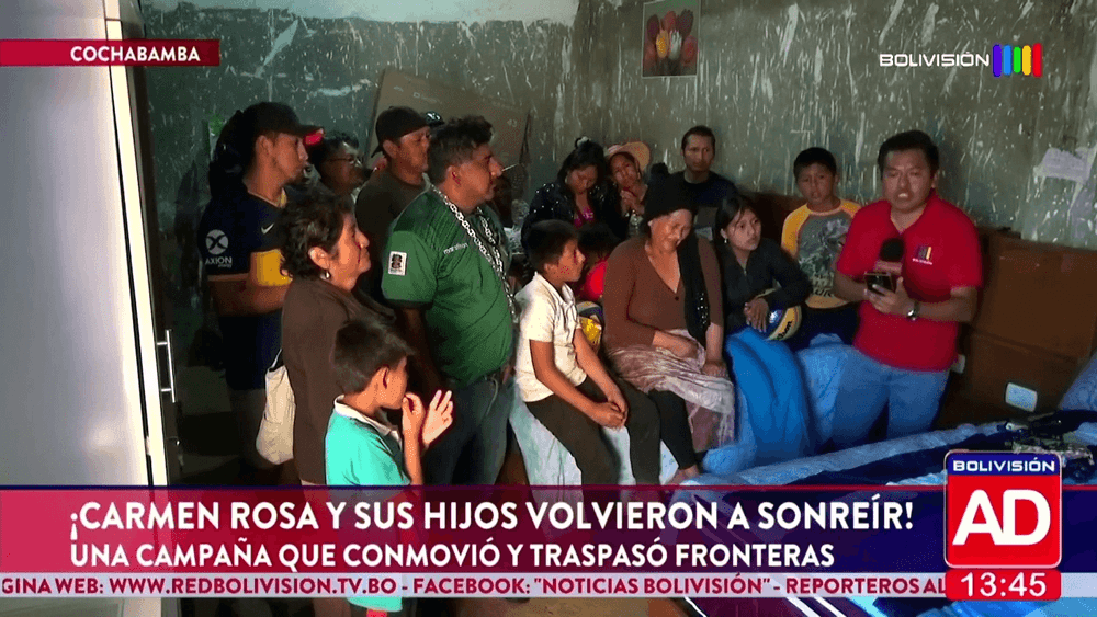 Carmen Rosa y sus hijos vuelven a sonreír gracias a una ola de solidaridad