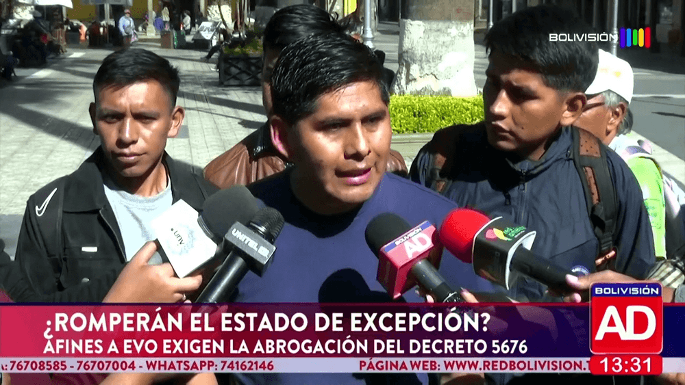  ¿Romperán el estado de excepción? Afines a Evo exigen abrogar el decreto 5676