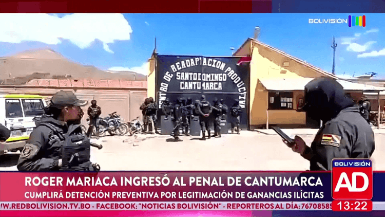 Róger Mariaca ya está en Cantumarca y cumplirá seis meses de detención preventiva
