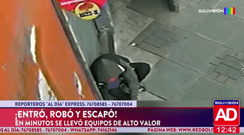 Entró, robó y escapó: se llevó equipos de alto valor de una tienda en La Paz