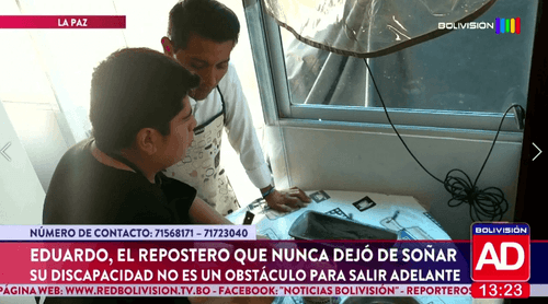 Eduardo transformó su pasión por la repostería en una historia de perseverancia
