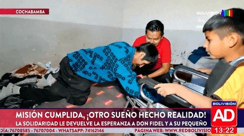 Cumplimos el sueño de Jordan: el niño que cuida a su padre conmueve al país