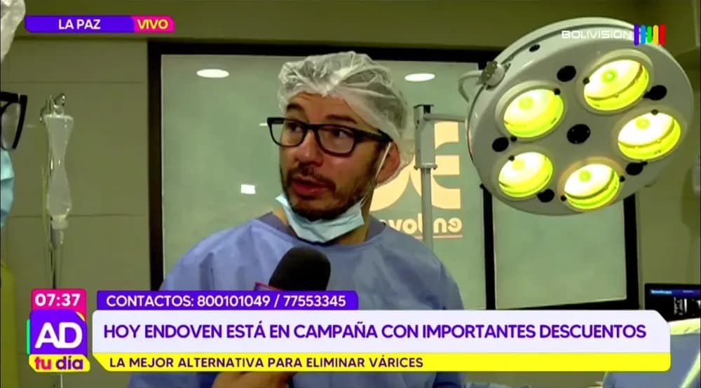 Endoven realiza tratamiento con láser a María Challco tras 23 años con várices
