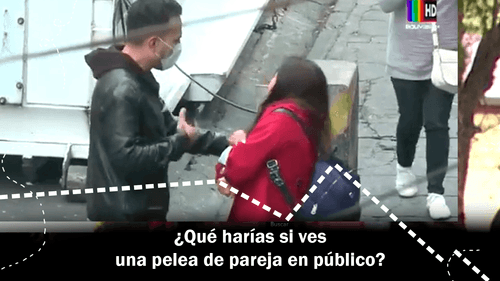 ¿Qué harías si ves una discusión de pareja en público?