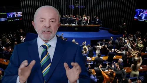 Lula da Silva en el congreso de Brasil