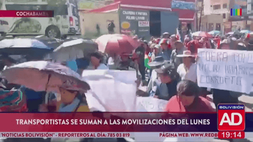 Protestas de bolivia
