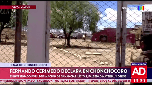 Fernando Cerimedo declara en Chonchocoro